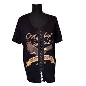 Forever 21 Black ‘Midnight Spirit - Breakin’ The Rules’ Eagle Graphic O-Ring T-S